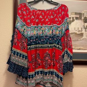 Boho multi-color Bila top.